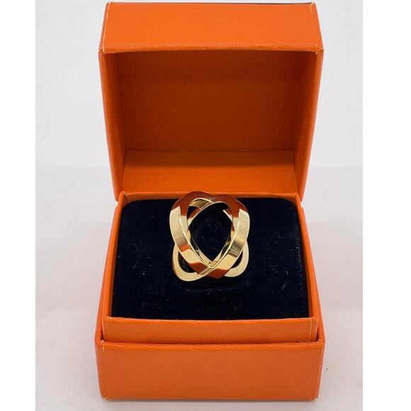 Hermes Cosmos Gold Scarf Ring with Box - Picture 1 of 10
